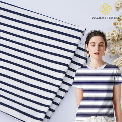 Хорошая цена. Чистый хлопчатобумажный пот поглощающий полосатый трикотажный ткань для футболки онлайн