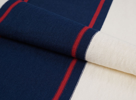 Хорошая цена. Естественная высокая стойкость к морщинам цвет прочность хрустящая версия полосатый вязаный ткань для футболок онлайн