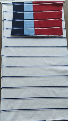 Хорошая цена. Дышащая полосатая трикотажная ткань 95% хлопок 5% спандекс для повседневной носки онлайн