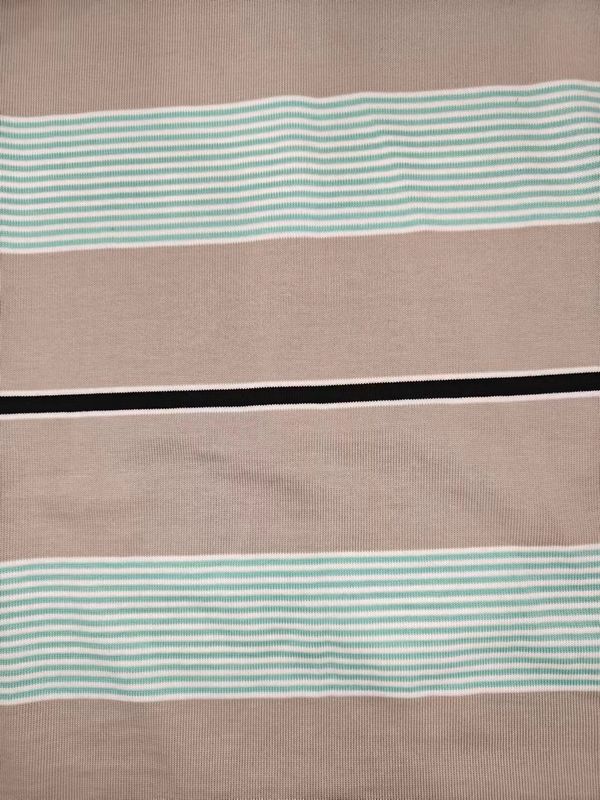 Мягкая и удобная для кожи, удобная и дышащая полосатая вязаная ткань для обычной футболки