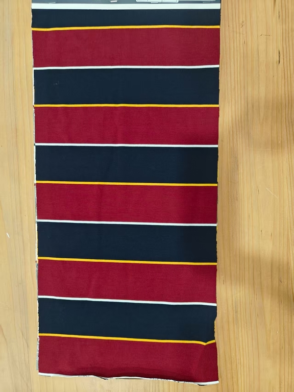 Comfortable And Skin-Friendly High Wear-Resistant Color Fastness Striped Knit Fabric For T-Shirt