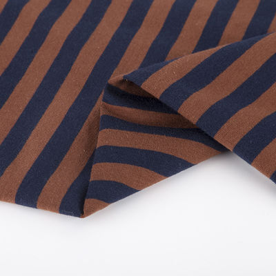 Striped мягкие ткани 5 лайкра 95 хлопок 185gsm вяжут ткань Undershirt Lycra