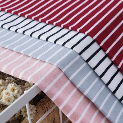 Нежность Striped материальной ткань Lycra футболки ткани 140gsm покрашенная хлопчатобумажной пряжей