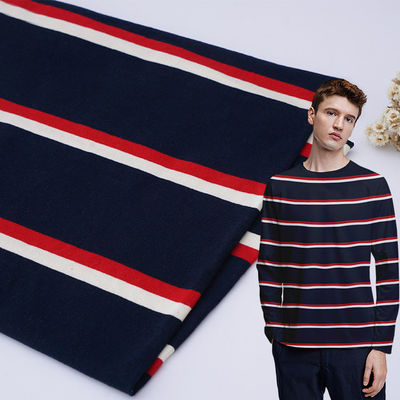 Хорошая цена. Низкосокращающаяся пряжа, окрашенная в полосы, трикотажная ткань 100% хлопка, текстура 40S онлайн