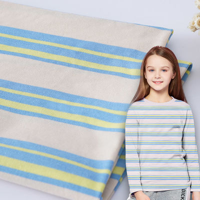 Туго сплетите Striped ткань простирания, ткань нашивки синих хлопков Sportswear чистую