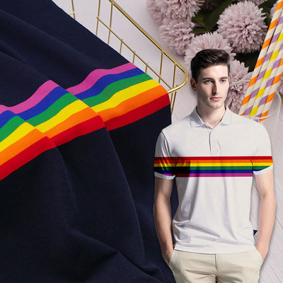 Износоустойчивая пряжа ткани ZS-34806 Pique хлопка облегченная покрасила материальное