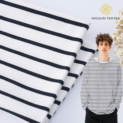 Хорошая цена. Твиллированная органическая ткань из терри, 40S ликра хлопчатобумажная полосатая ткань онлайн