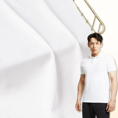 Хорошая цена. Breathable хлопко-бумажная ткань Lycra Pique, ткань 190gsm Y-81091 твердая покрашенная онлайн