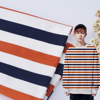 Хорошая цена. Компактный ткацкий хлопок французский ткань Терри полосатый тип Для одежды онлайн