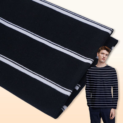 Хорошая цена. Прочная пряжа Чистый хлопок и дышащий абсорбирующий полосатый материал ткань для спортивной одежды онлайн