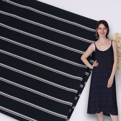 Хорошая цена. Гигроскопический гладкий чистый лендинг Модальная полосатая вязаная ткань для повседневного ношения онлайн