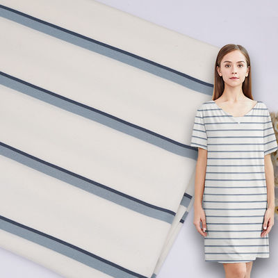 Хорошая цена. Противоморщинистый простой удобный и гладкий полосатый вязаный ткань для повседневного ношения онлайн