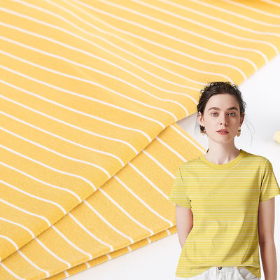 Хорошая цена. Модный удобный простой джерси полосатый хлопчатобумажный ткань для футболки онлайн