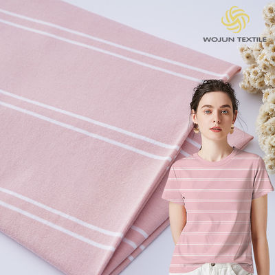 Хорошая цена. Здоровая и удобная для кожи мягкая хлопчатобумажная полосатая ткань для футболки онлайн