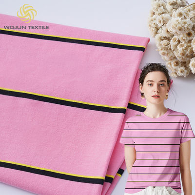 Хорошая цена. Мягкая, стильная, экологически чистая и высококачественная полосатая хлопковая ткань для футболки онлайн