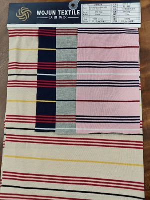 Проницательная и прочная поглощающая пот полосатая вязаная ткань для футболок