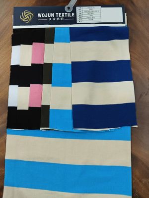 Хорошая цена. Дихательная классическая удобная полосатая вязаная ткань для футболок онлайн