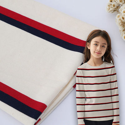 Проницательная и мягкая полосатая вязаная ткань для спортивных костюмов