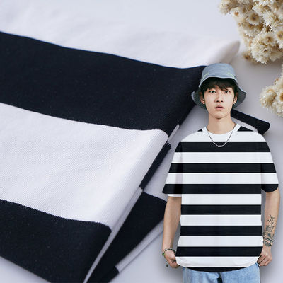 Проницательная и гладкая мягкая прозрачная текстура полосатая вязаная ткань для спортивного костюма