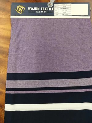 Хорошая цена. Удобная и проницаемая натуральная текстура Гибкий полосатый материал ткань для футболок онлайн