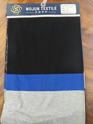 Хорошая цена. Проницаемая и поглощающая пот хлопчатобумажная простая джерси полосатая вязаная ткань для одежды онлайн