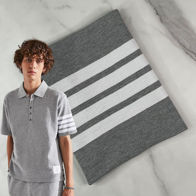 Хорошая цена. Мягкая и проницаемая полосатая хлопковая ткань для футболки с эластичными волокнами для идеального набора онлайн