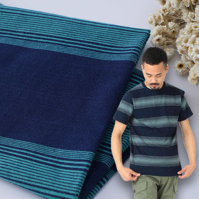 Хорошая цена. Удобная и удобная для кожи текстура Гибкий полосатый материал ткань для футболок онлайн