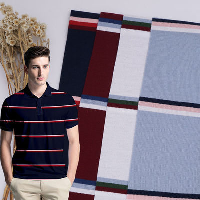 Хорошая цена. Удобная и проницаемая полосатая вязаная ткань для футболки онлайн