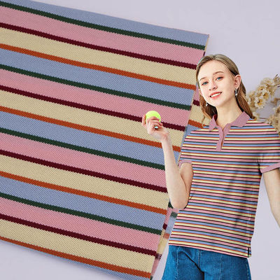 Хорошая цена. Мягкая и влагоотделяющая и гладкая полосатая вязаная ткань для повседневного ношения онлайн