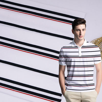 Хорошая цена. Мягкая и влагоотделяющая и гладкая полосатая вязаная ткань для повседневного ношения онлайн