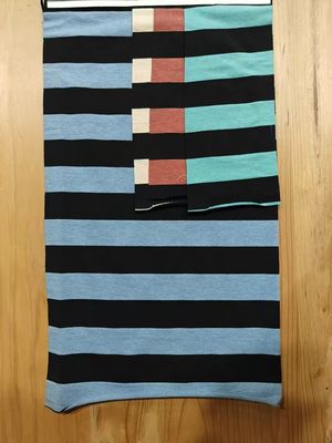 Хорошая цена. Эластичная полосатая ткань для футболки, удобная и удобная для кожи онлайн