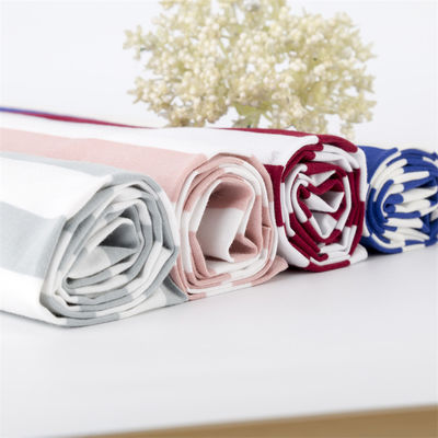 Хорошая цена. Здоровая гладкая, удобная для кожи, хорошая эластичность, натуральная полосатая вязаная ткань для повседневного ношения онлайн