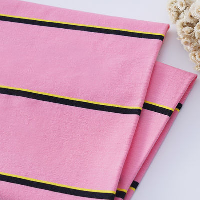 Удобная для кожи и разноцветная персонализированная полосатая вязаная ткань для повседневной носки