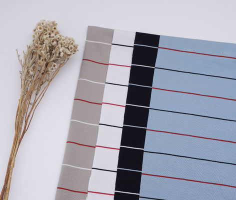 Хорошая цена. Модный универсальный мягкий модный легкий уход полосатый материал ткань для футболки онлайн