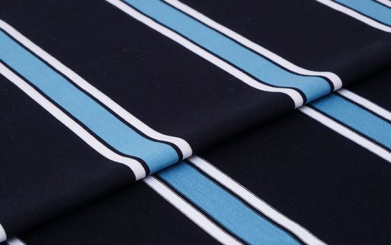 Хорошая цена. Удобная гигроскопическая полосатая вязаная ткань для футболки онлайн