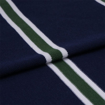 Хорошая текстура Дышащая долговечная износостойкая полосатая вязаная ткань для футболок