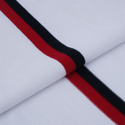 Хорошая цена. Высокое качество и нелегко деформироваться дышащая и освежающая полосатая вязаная ткань для футболок онлайн