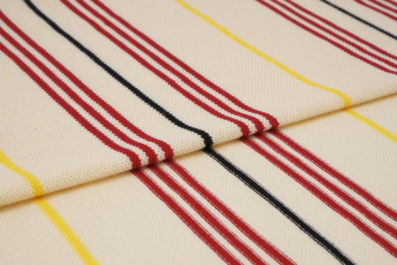 Хорошая цена. Текстура дышащая здоровая и прочная полосатая вязаная ткань для футболки онлайн