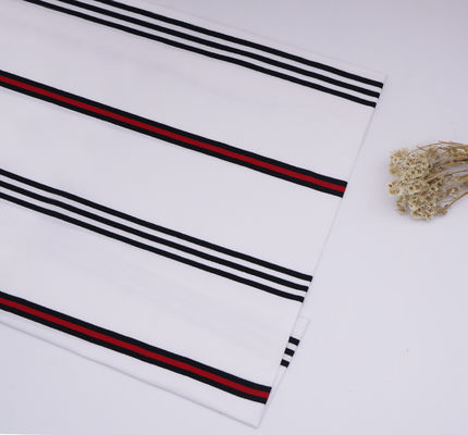 Хорошая цена. Здоровая, дышащая и удобная полосатая трикотажная ткань для футболки онлайн