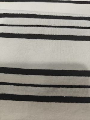 Хорошая цена. Полосатые трикотажные ткани 95% хлопка 5% спандекс для повседневного ношения онлайн