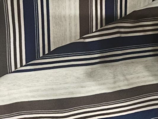 Хорошая цена. Дышащая трикотажная ткань в полоску высокой плотности, 95% хлопок, 5% спандекс онлайн