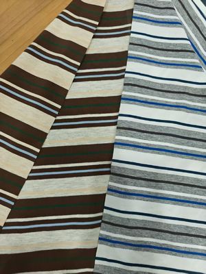 Хорошая цена. Comfortable And Skin-Friendly Low Shrinkage Striped Knit Fabric For T-Shirt онлайн