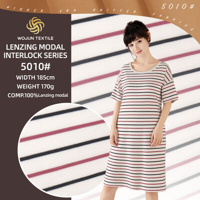 Хорошая цена. Здоровая, удобная и мягкая полосатая трикотажная ткань онлайн