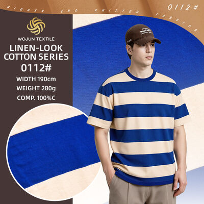 Хорошая цена. Skin-Friendly And Durable And Washable Stylish Striped Knit Fabric  For T-Shirt онлайн