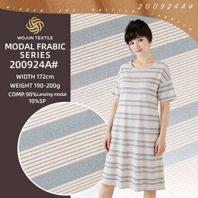 Хорошая цена. Эластичная и удобная и высококачественная натуральная полосатая хлопковая ткань для футболок онлайн