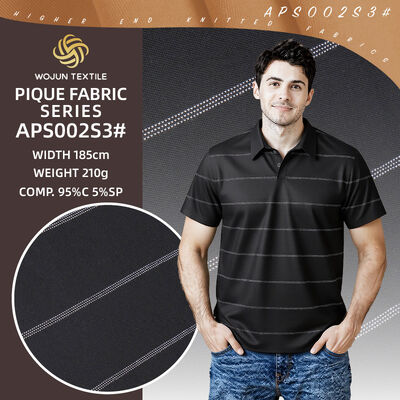 Хорошая цена. Дышащая, износостойкая, высококачественная, прочная полосатая трикотажная ткань для рубашки поло онлайн