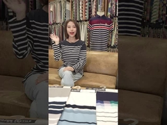 Удобный для кожи Удобный для дыхания Хорошая текстура Нить Окрашенная полосатая хлопчатобумажная ткань Для футболки